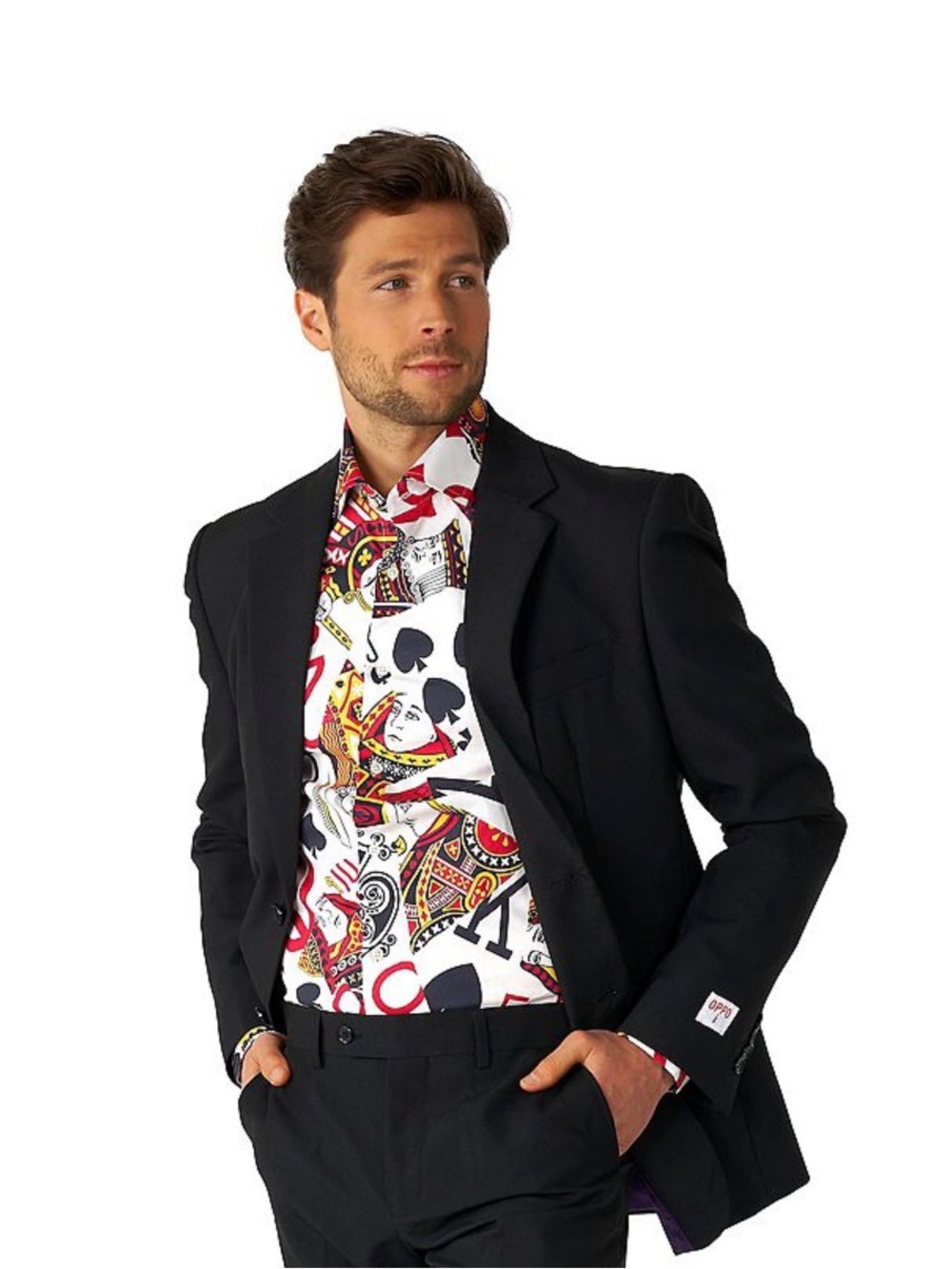NIB OppoSuits Men's King of Clubs Long Sleeve Shirt